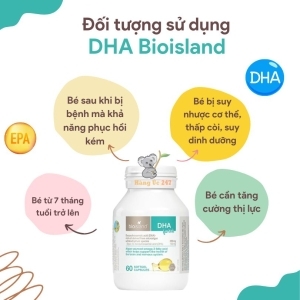 Viên bổ sung DHA cho trẻ em Bio Island DHA For Kids Úc 60 viên