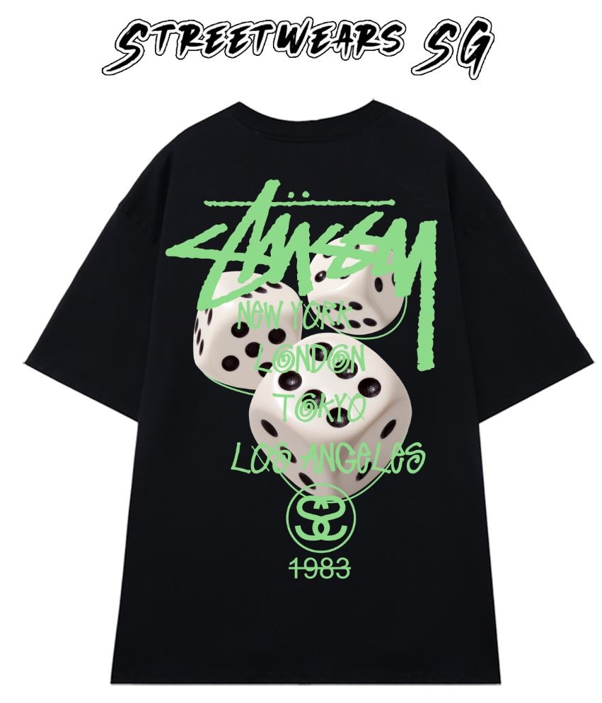 STUSSY LAZY SS TEE latest BONE