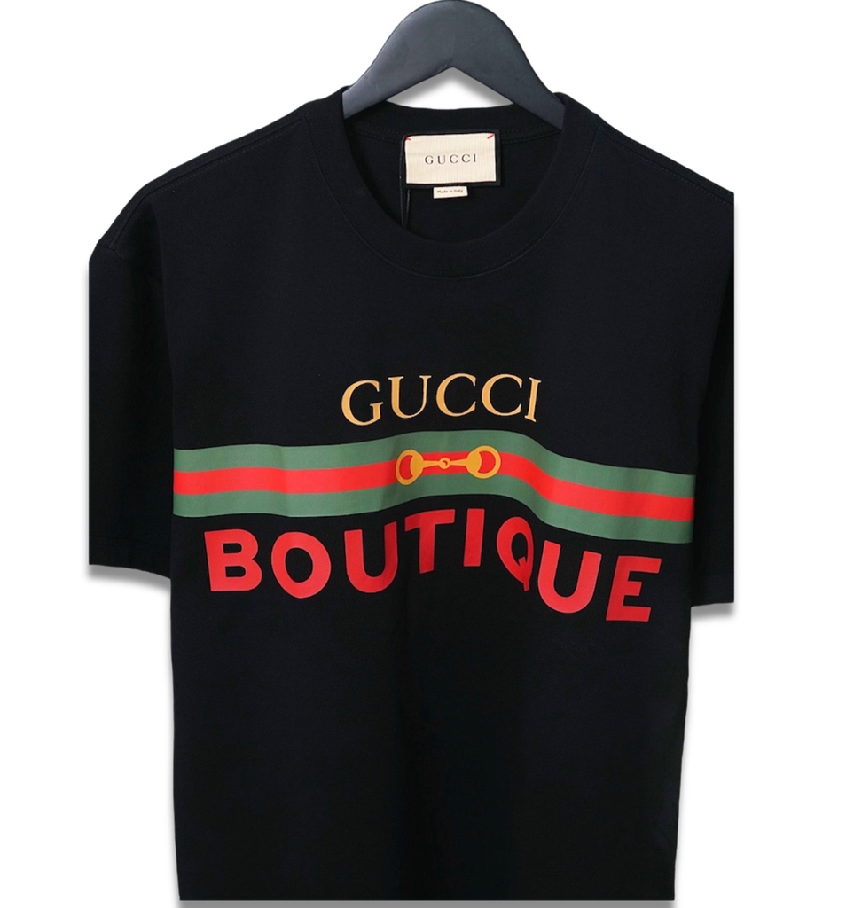 Gucci Boutique T shirt Black Hangau.vn