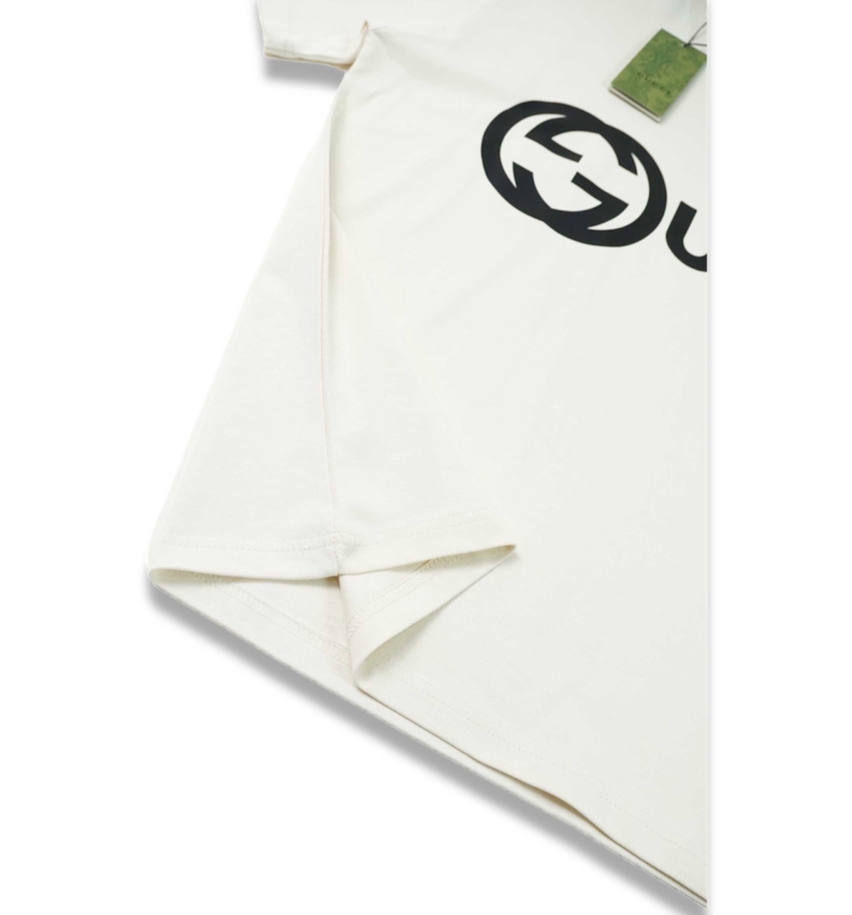 Gucci Animal Interlocking Yellow T-Shirt Beige | Hangau.Vn