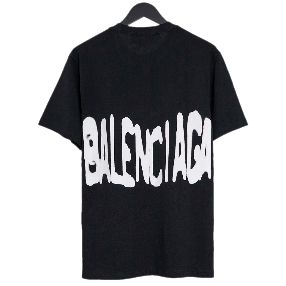 Logo Cotton T Shirt in Black  Balenciaga  Mytheresa