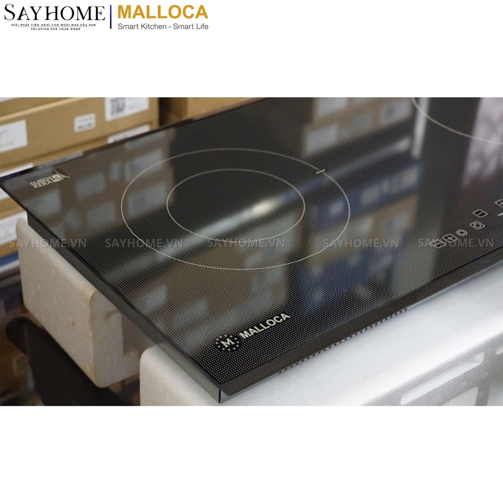 Bếp điện từ kết hợp đôi Malloca MH-02IR LB - Hàng chính hãng Malloca