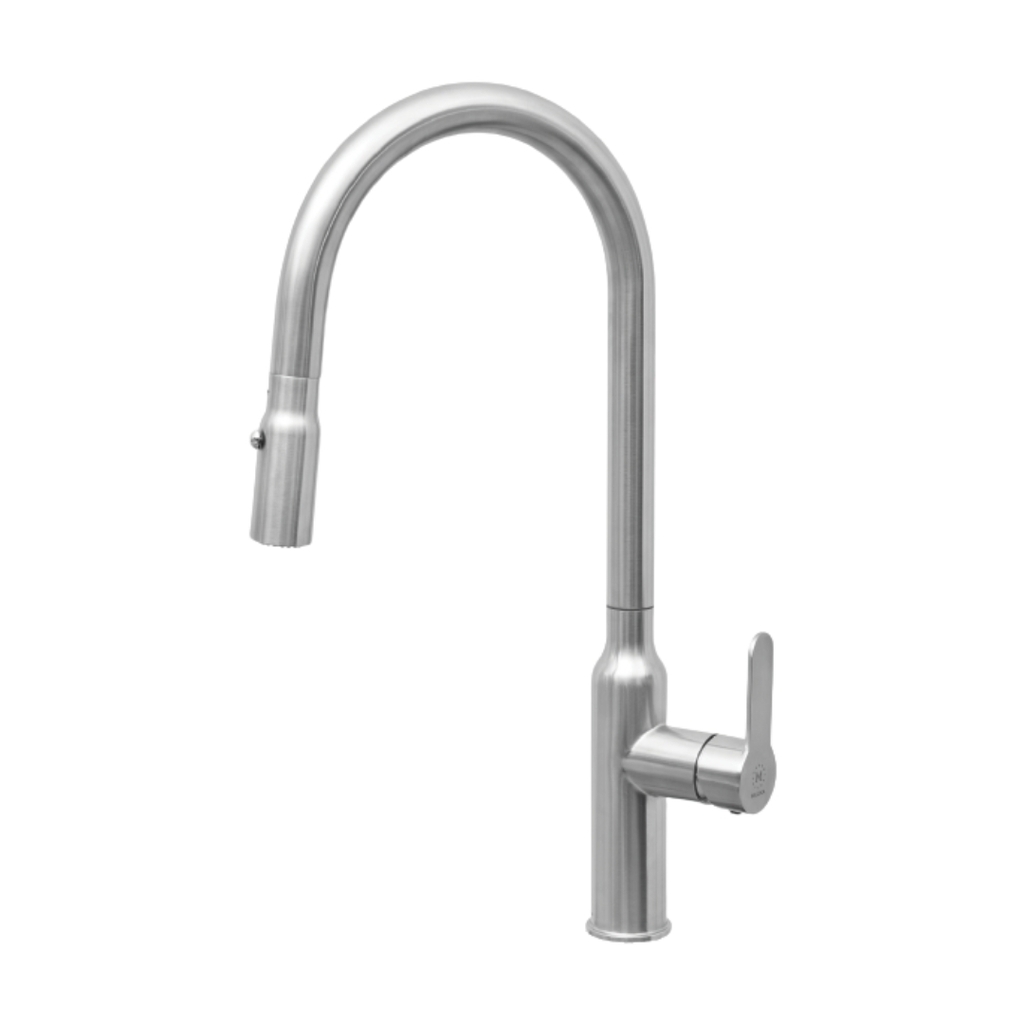 Vòi rửa chén inox MALLOCA K046-SS dây rút - Hàng chính hãng