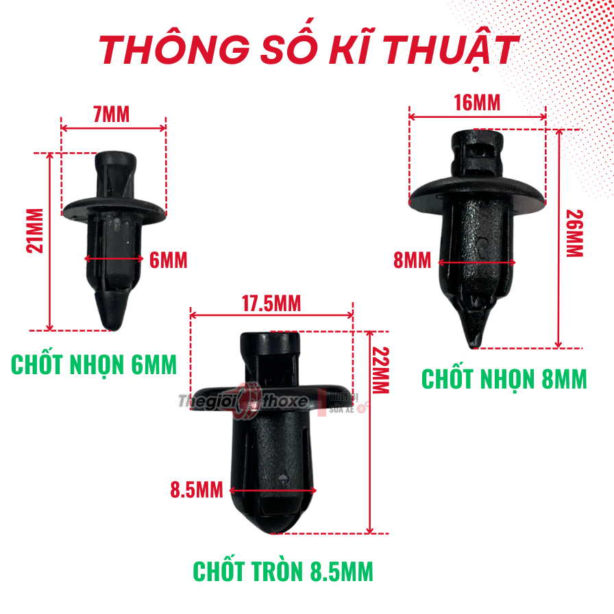 Chốt Nhựa Bấm Đa Năng