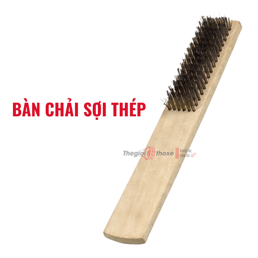 Bàn chải cán gỗ Sợi Thép/Sợi Đồng
