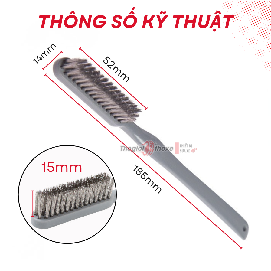 Bàn chải thép cán dài