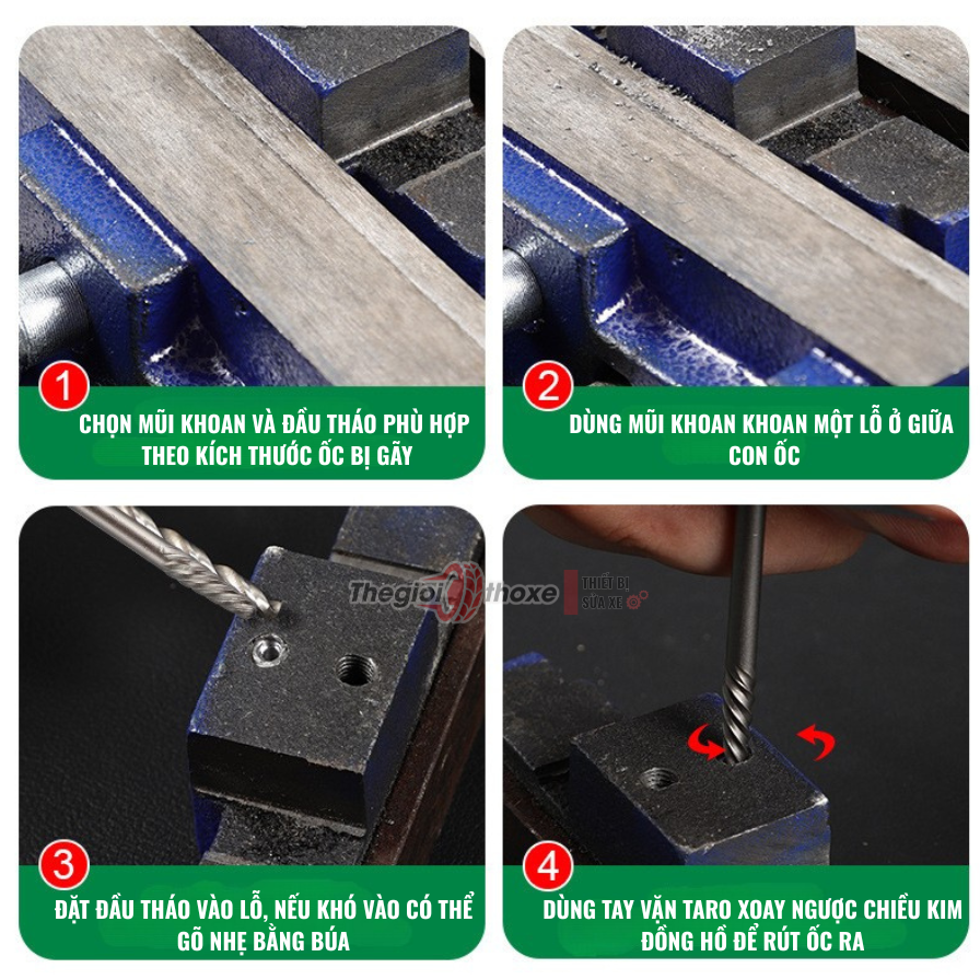 Bộ tháo ốc kèm tay taro 11 chi tiết