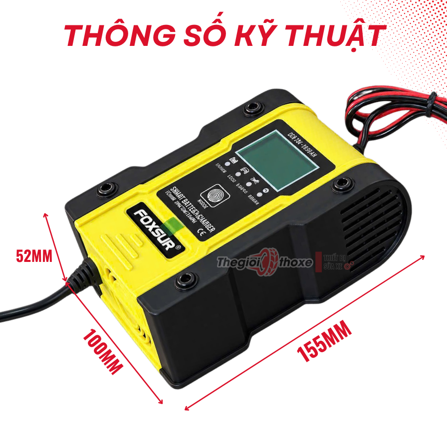 Sạc foxsur 12V/24V - 6A