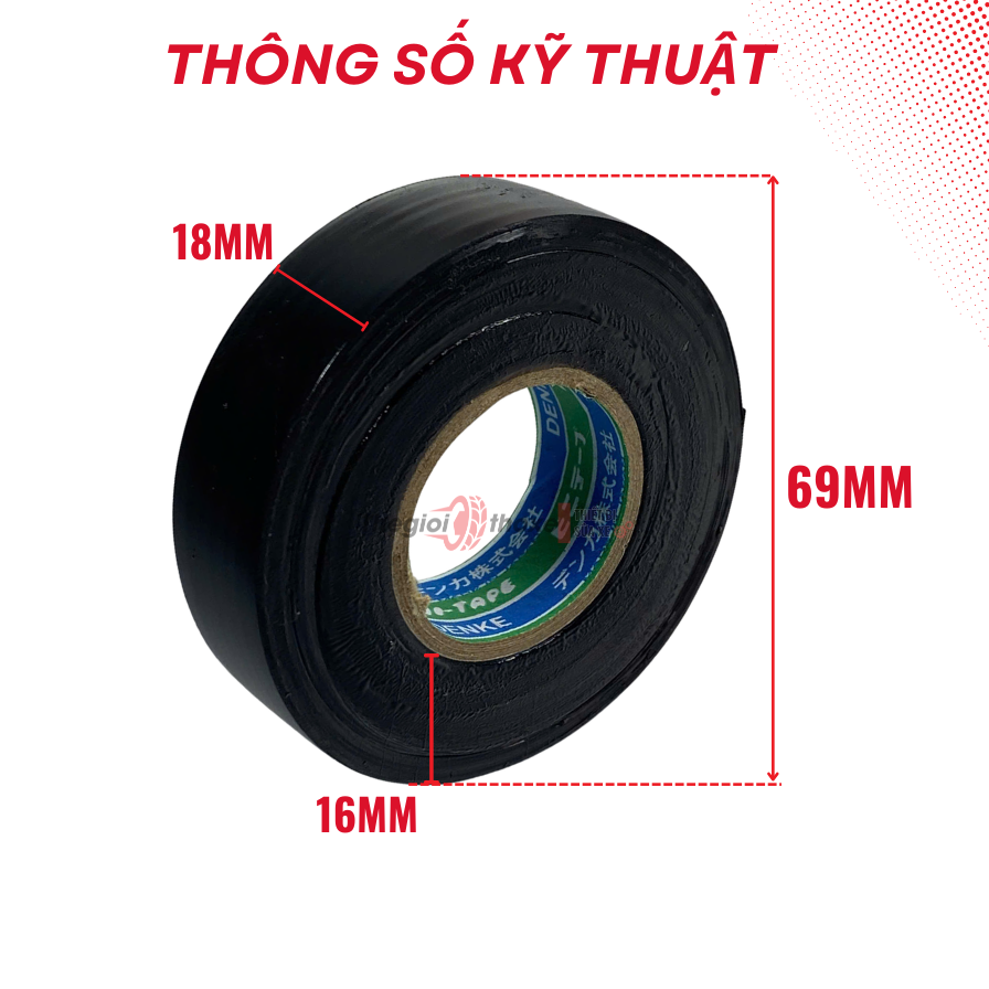 Băng dính PVC đen – Cuộn 10 Cái