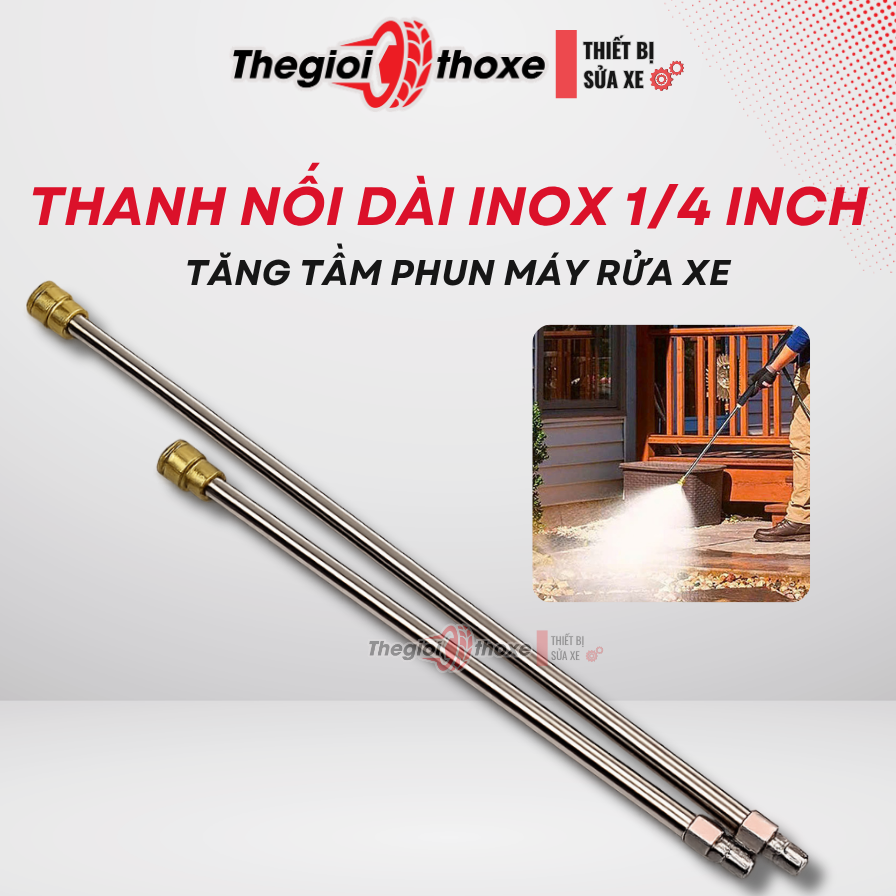 Thanh nối dài Inox 1/4 Inch