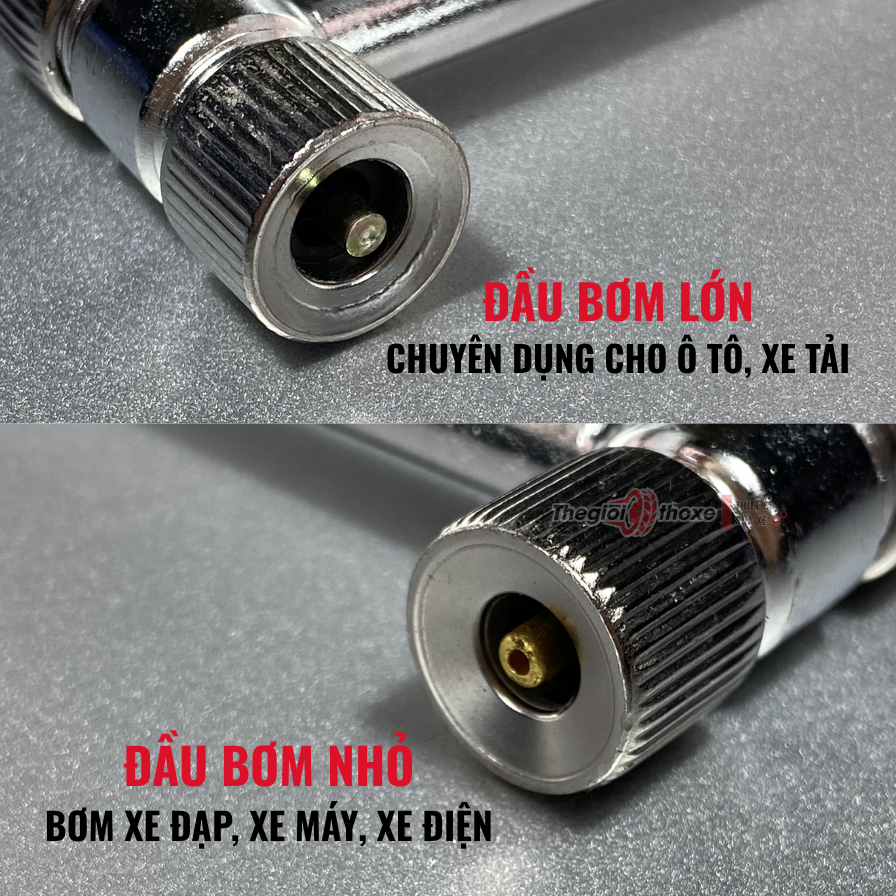 Đầu bơm lốp Chữ T 2 Đầu