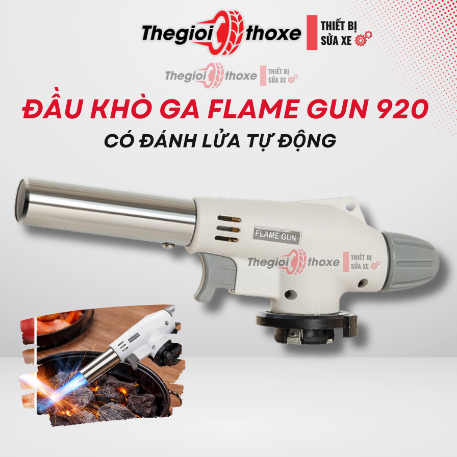 Đầu khò gas Đánh Lửa Tự Động
