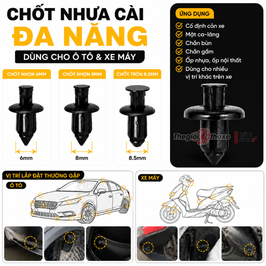 Chốt Nhựa Bấm Đa Năng