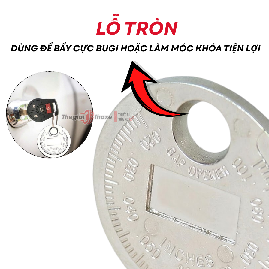 Đo khe bugi Dạng Đồng Xu