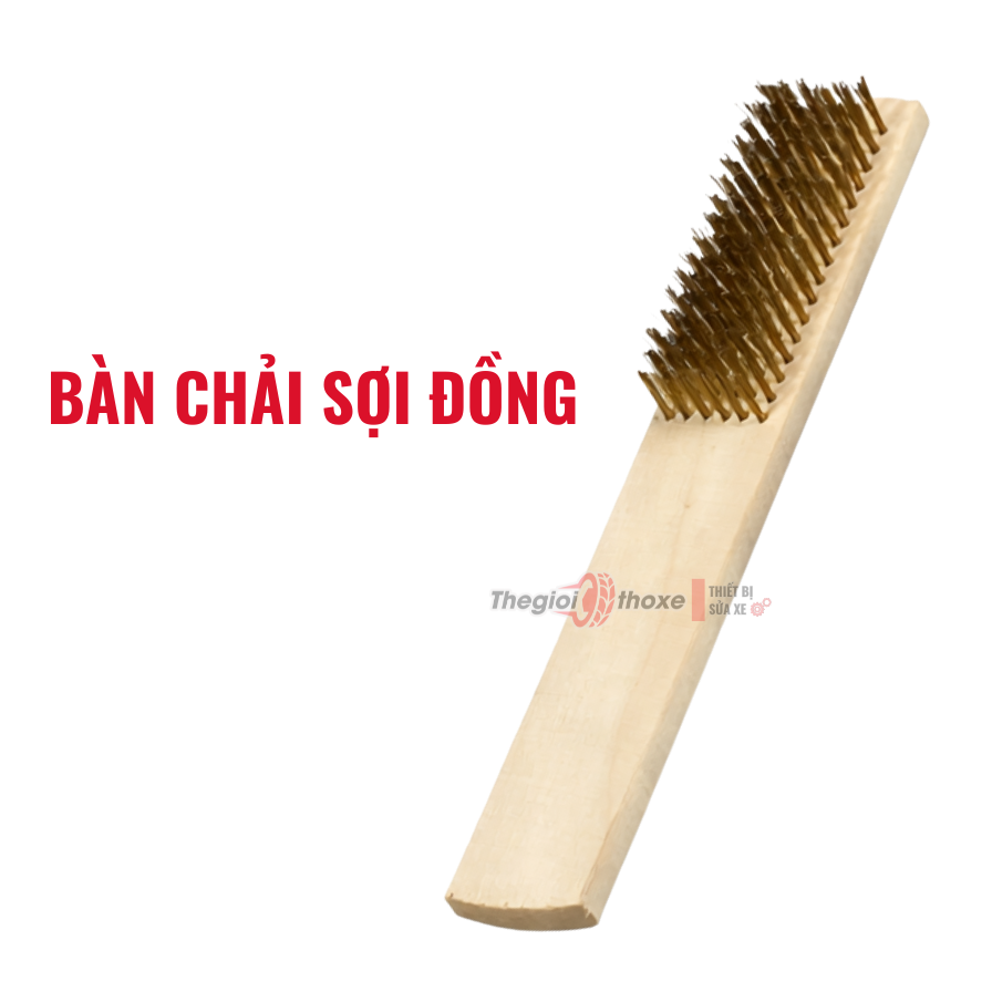 Bàn chải cán gỗ Sợi Thép/Sợi Đồng