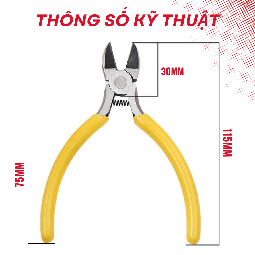 Kìm cắt chéo Mini Bosi