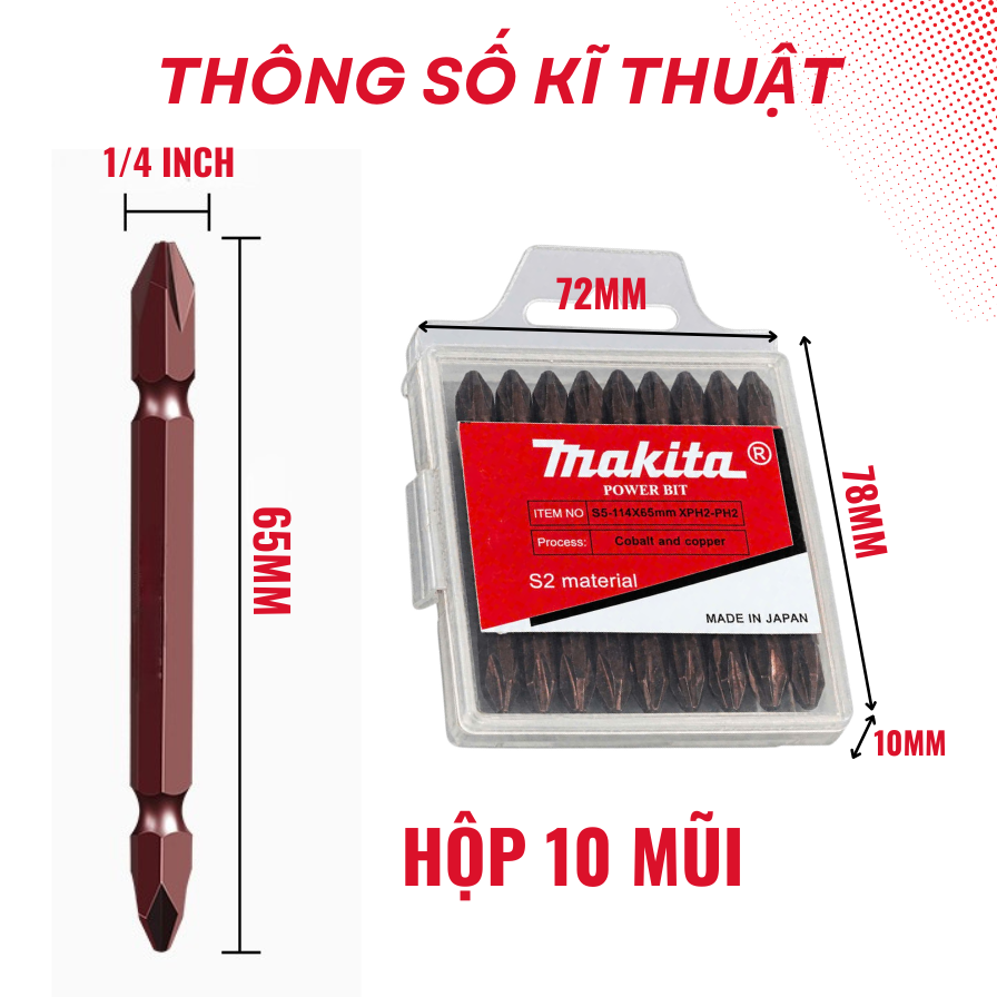 Hộp mũi vít Makita