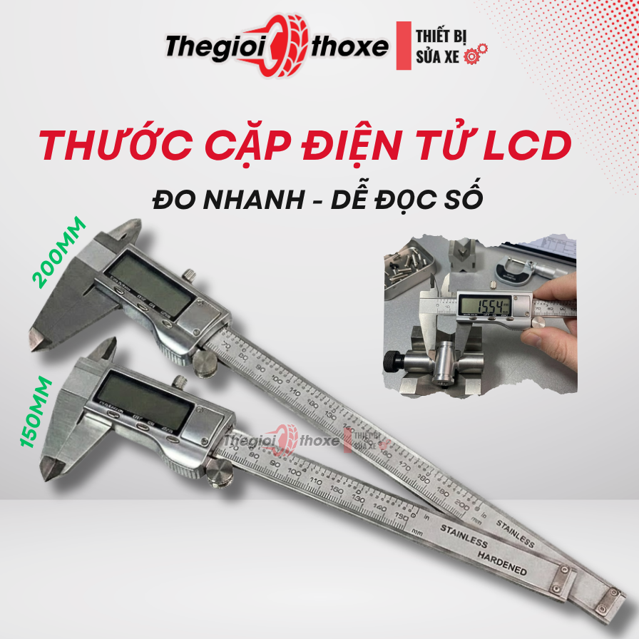 Thước kẹp Điện Tử LCD 150mm/200mm