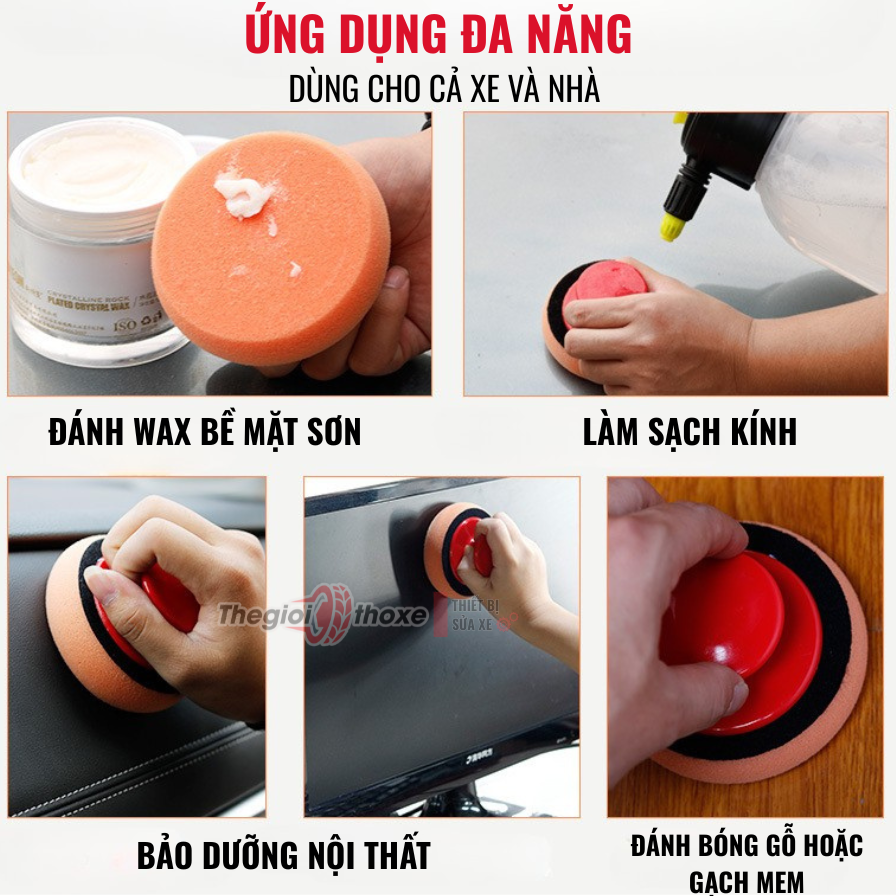 Mút đánh sáp có tay cầm rời