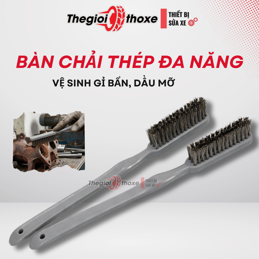 Bàn chải thép cán dài