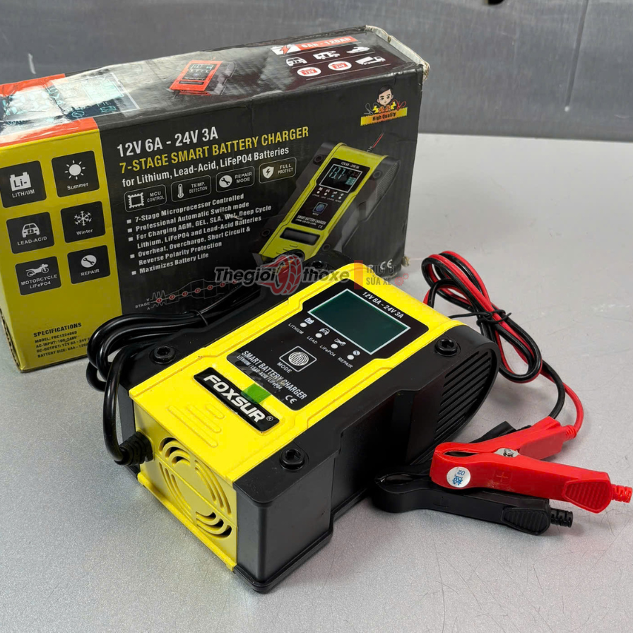 Sạc foxsur 12V/24V - 6A