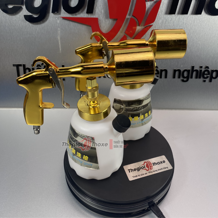 Bình phun bọt tuyết cầm tay dùng khí nén 1 lít (vàng đồng)