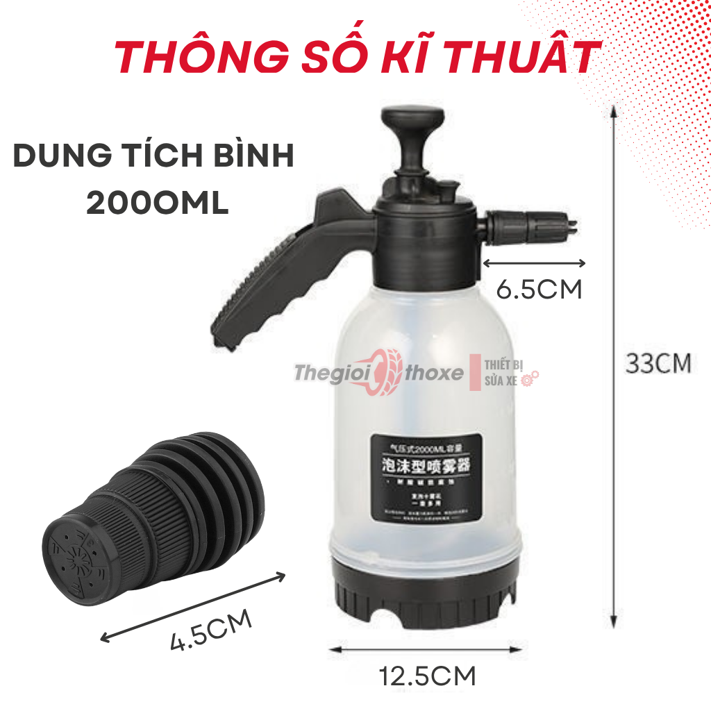 Bình xịt bọt tuyết bằng tay (2 lít)