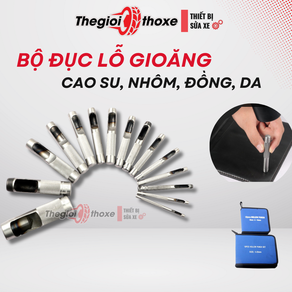 Bộ đục lỗ gioăng, cao su, đệm, nhôm