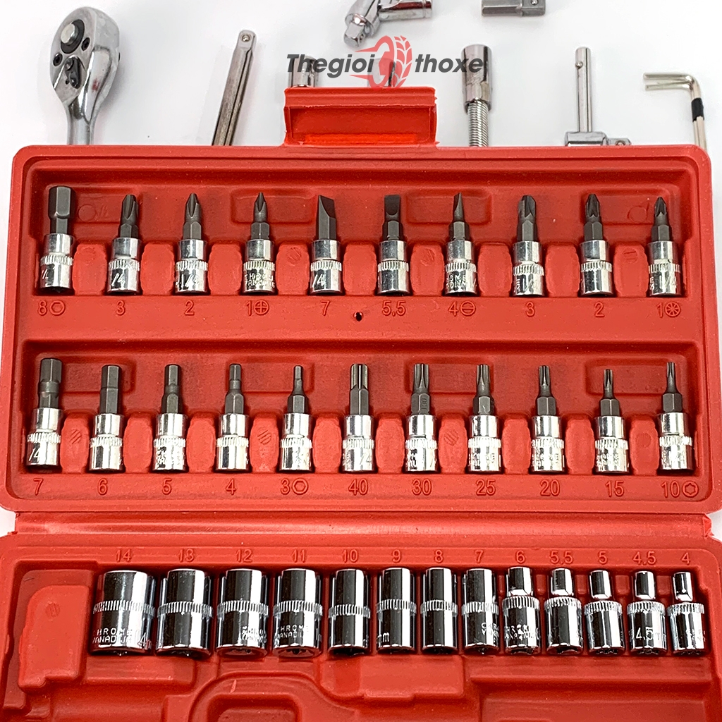 Bộ dụng cụ sửa xe mini 46 chi tiết