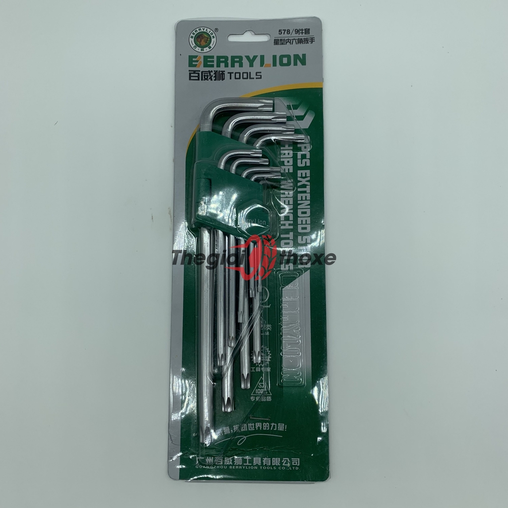 Bộ lục giác hoa thị có lỗ 9 cây Berry Lion