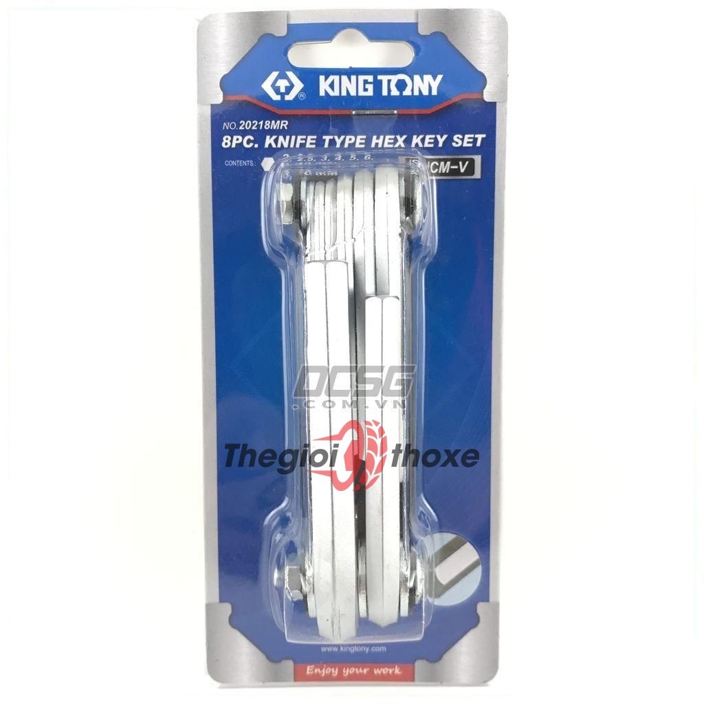 Bộ lục giác xếp Kingtony 20218MR - 8 cây H2 ,H2.5 ,H3 ,H4 ,H5 ,H6 ,H8 ,H10