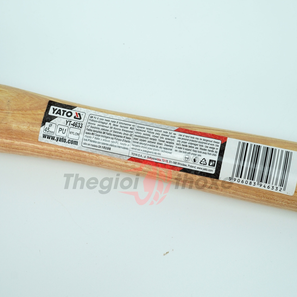 Búa cao su cán gỗ Yato YT-4633