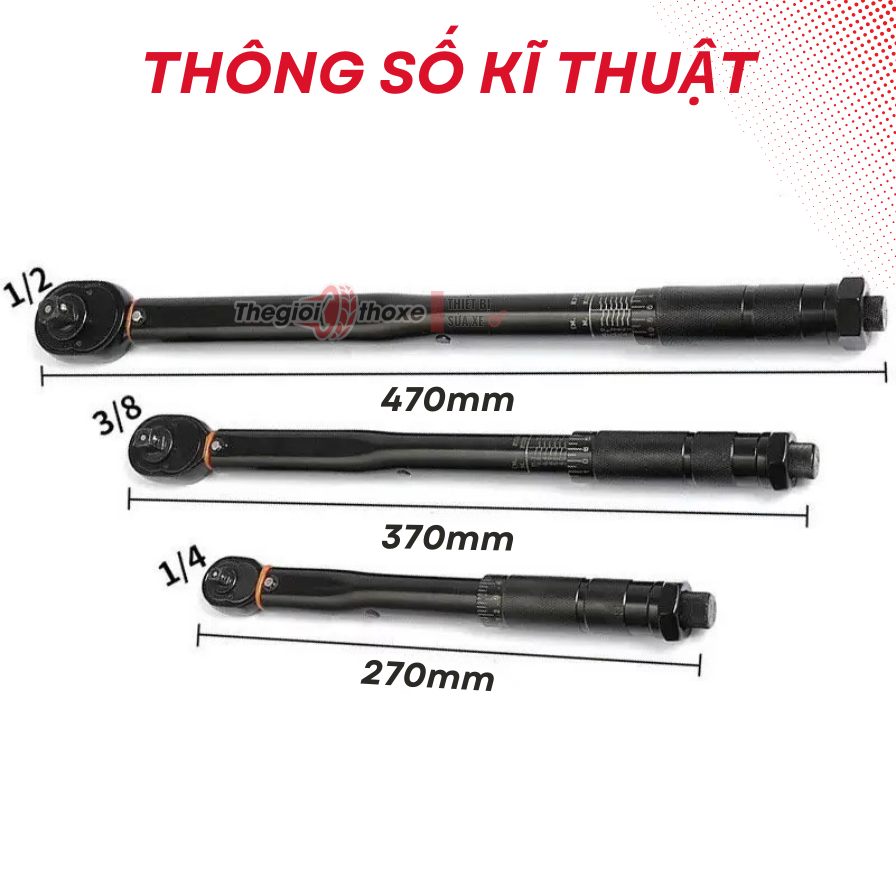 Tay cân lực Đài Loan (1/2 - 3/8 - 1/2)