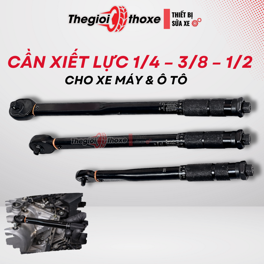 Tay cân lực Đài Loan (1/2 - 3/8 - 1/2)