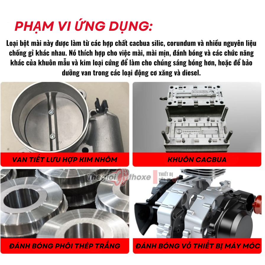 Hộp cát xoáy xupap 2 ngăn thô - mịn, Bột rà xupap chuyên nghiệp