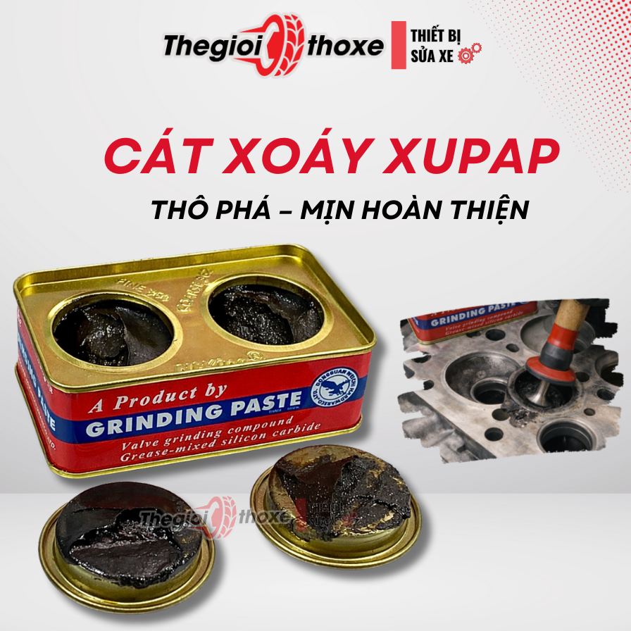 Hộp cát xoáy xupap 2 ngăn thô - mịn, Bột rà xupap chuyên nghiệp