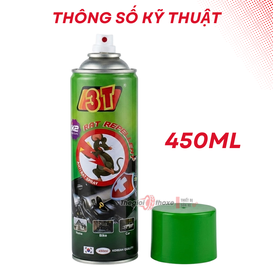 Chai xịt đuổi chuột 3T