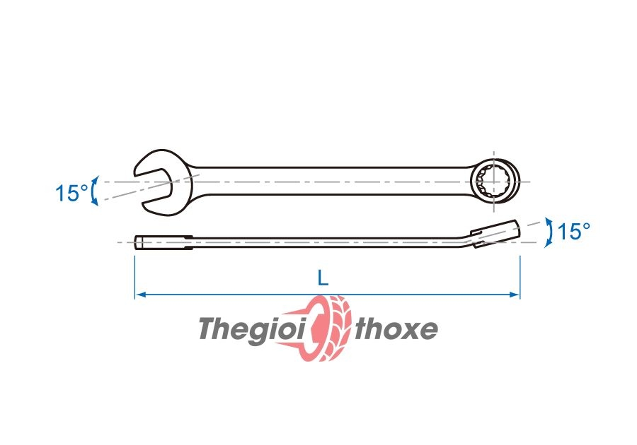 Cờ lê vòng miệng Kingtony 1060