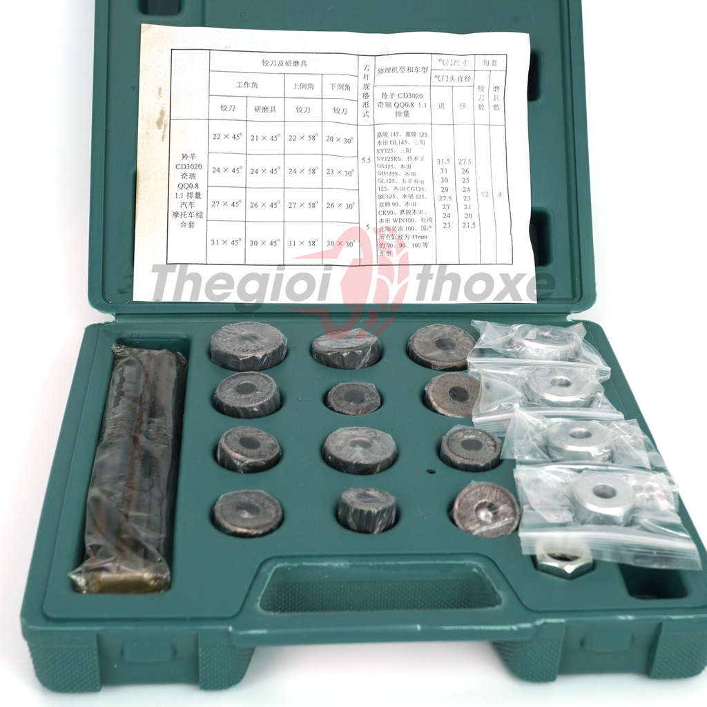 Bộ làm miệng xupap (Dao cắt + đá mài miệng xupap)