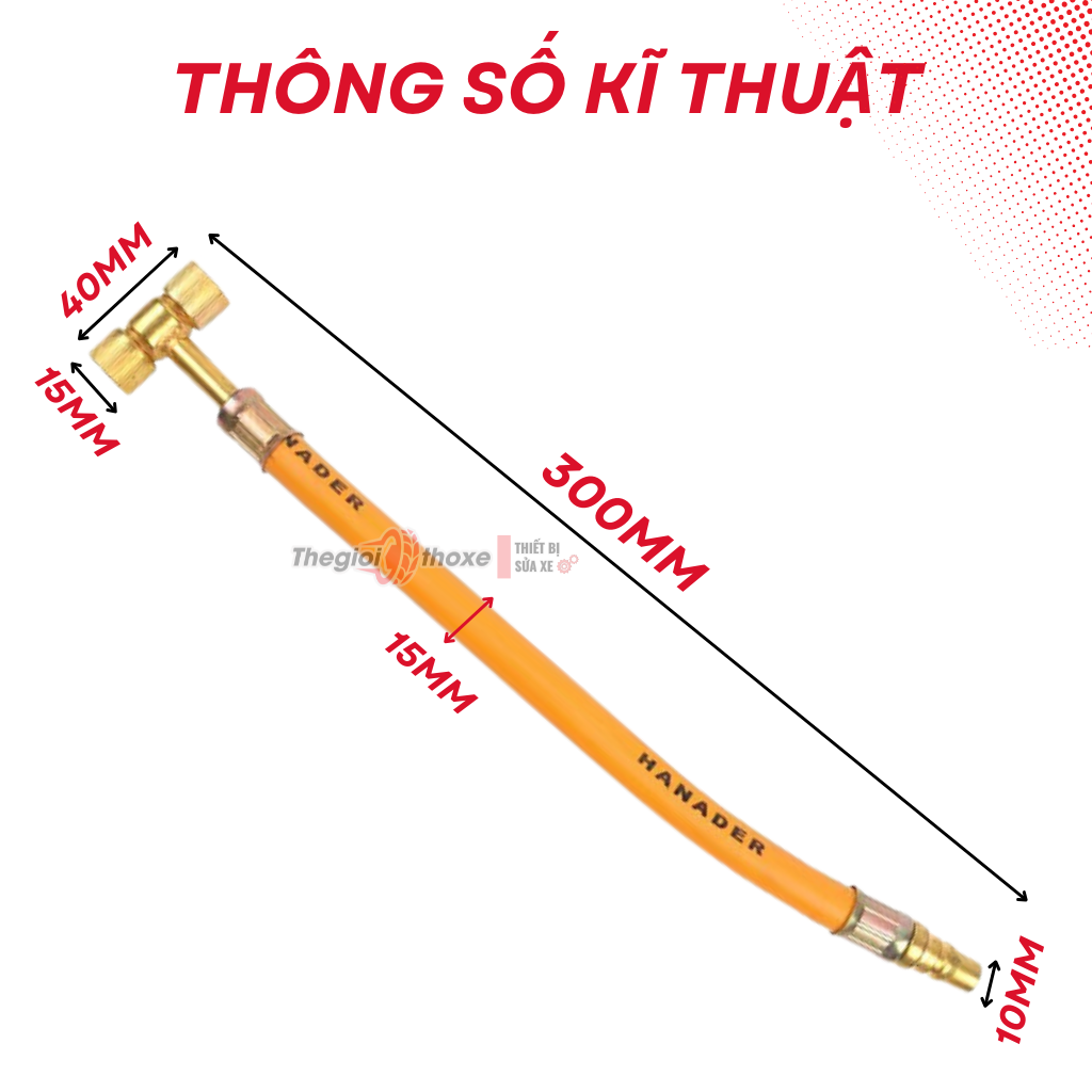 Dây bơm hơi xe máy 2 đầu