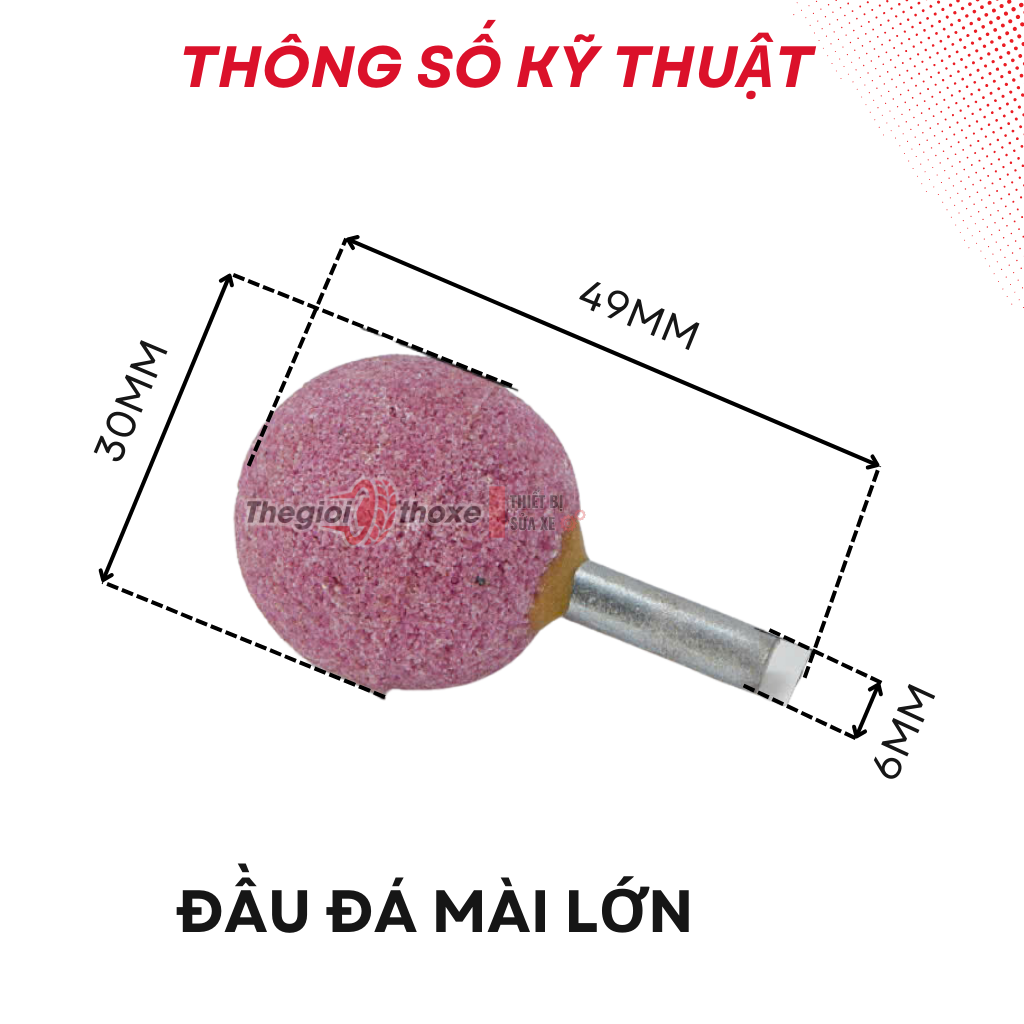 Đầu đá mài săm lốp xe máy, ô tô. Mài săm, mài lốp không săm, ba via