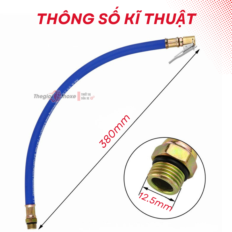 Đầu vòi bơm xe máy, ô tô, xe đạp (dùng để gắn với đồng hồ bơm)