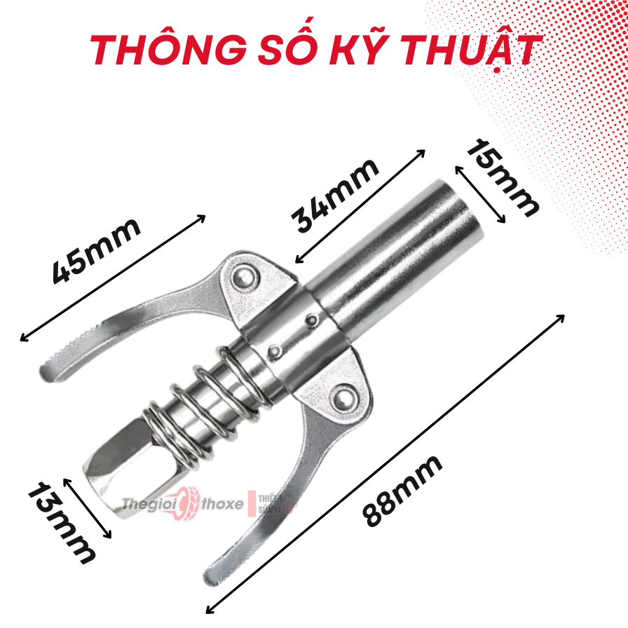 Đầu kẹp bơm mỡ 6 chấu