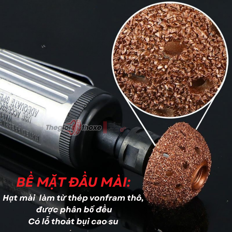 Đầu mài lốp dạng nấm