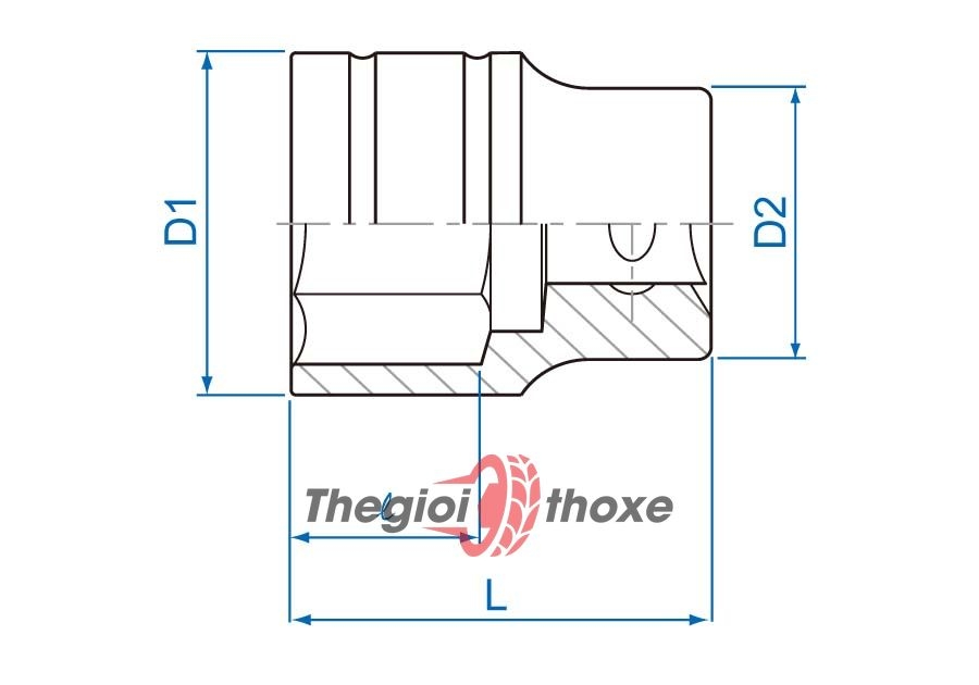 Đầu tuýp lục giác 1/2