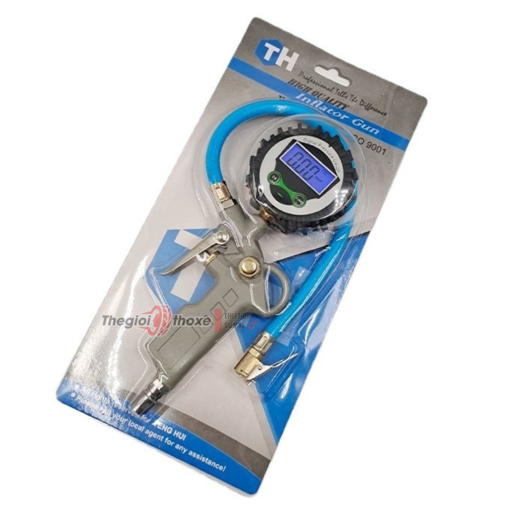 Đồng hồ bơm lốp điện tử ô tô xe máy (hiển thị số)