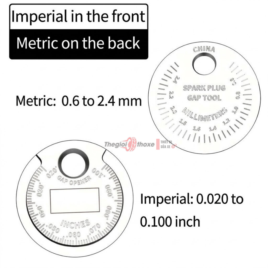 Đo khe bugi Dạng Đồng Xu