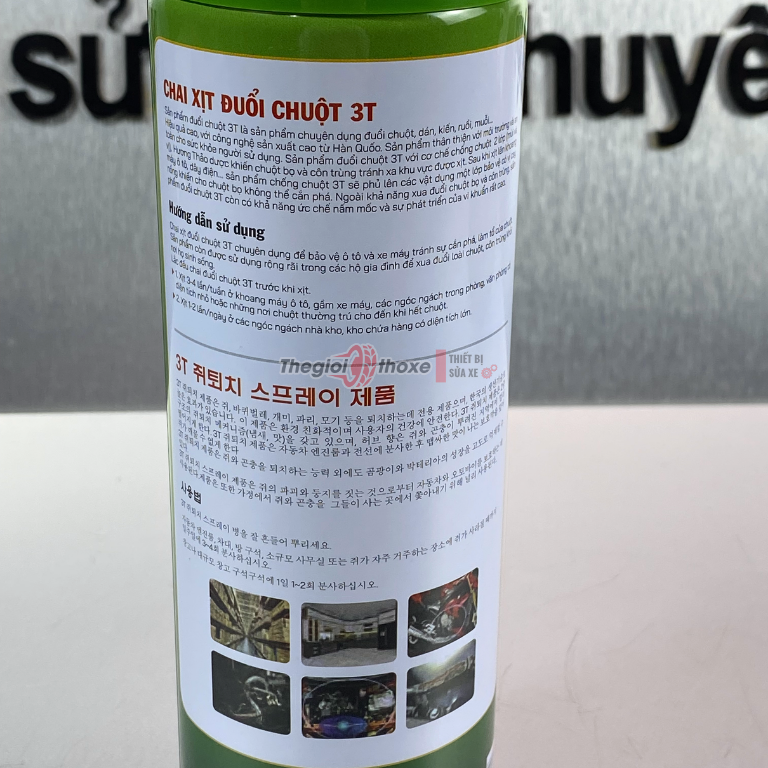 Chai xịt đuổi chuột 3T