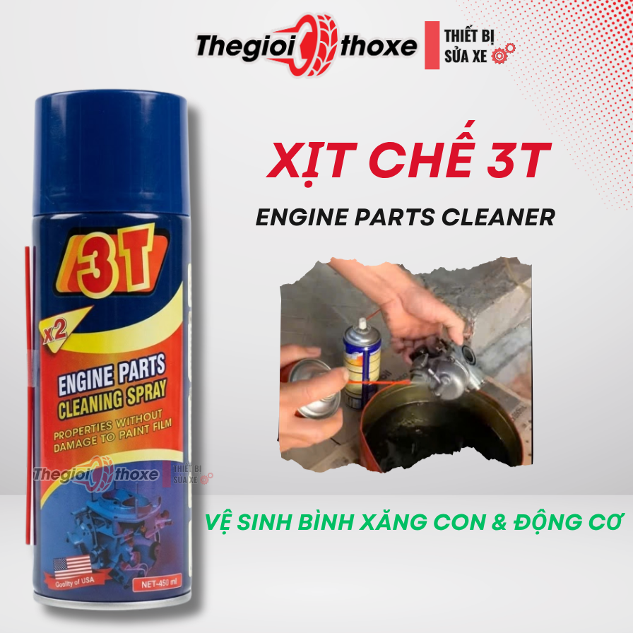 Xịt chế 3T Engine Parts Cleaning Spray