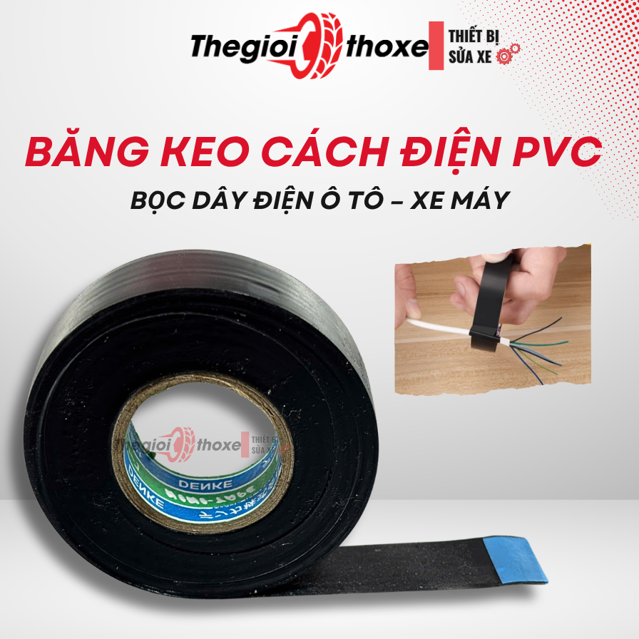 Băng dính PVC đen – Cuộn 10 Cái